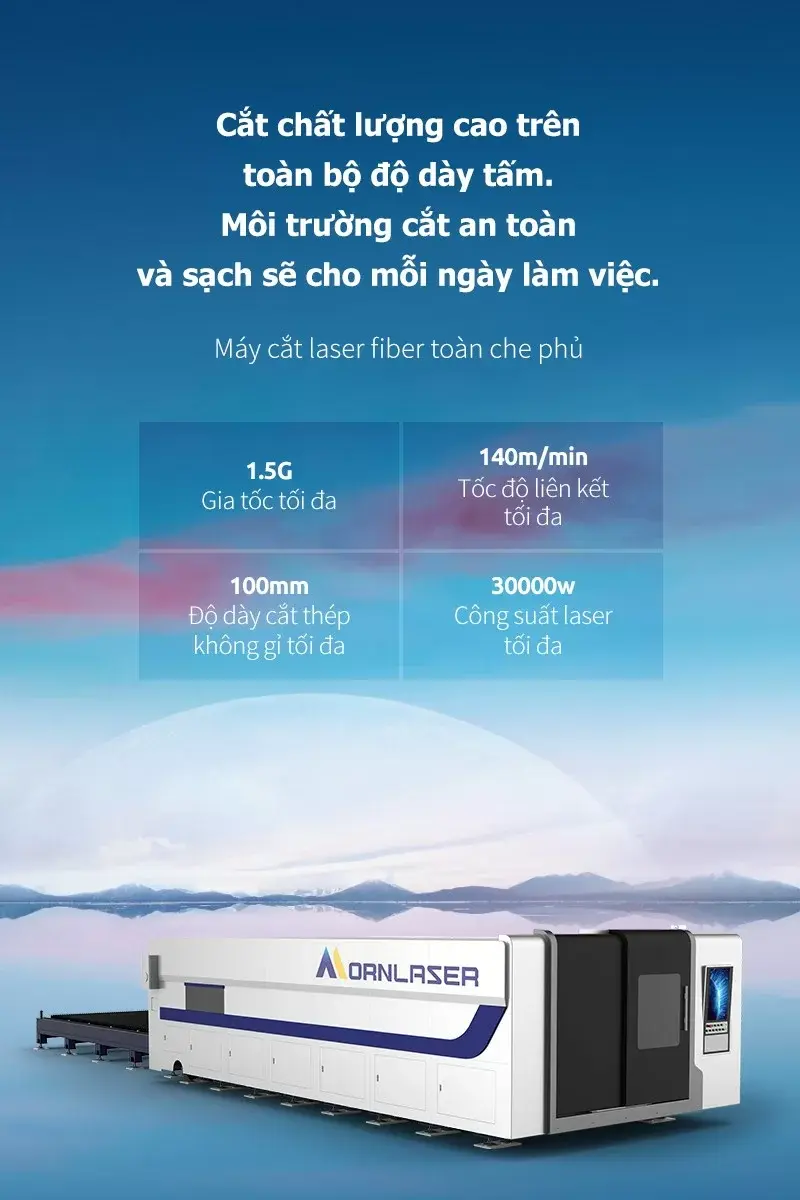 Máy cắt laser fiber toàn che phủ
