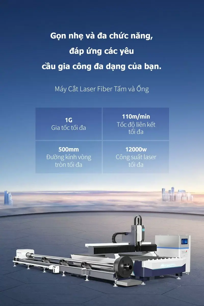 Máy Cắt Laser Fiber Tấm và Ống