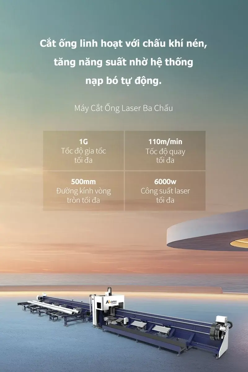 Máy Cắt Ống Laser Ba Chấu